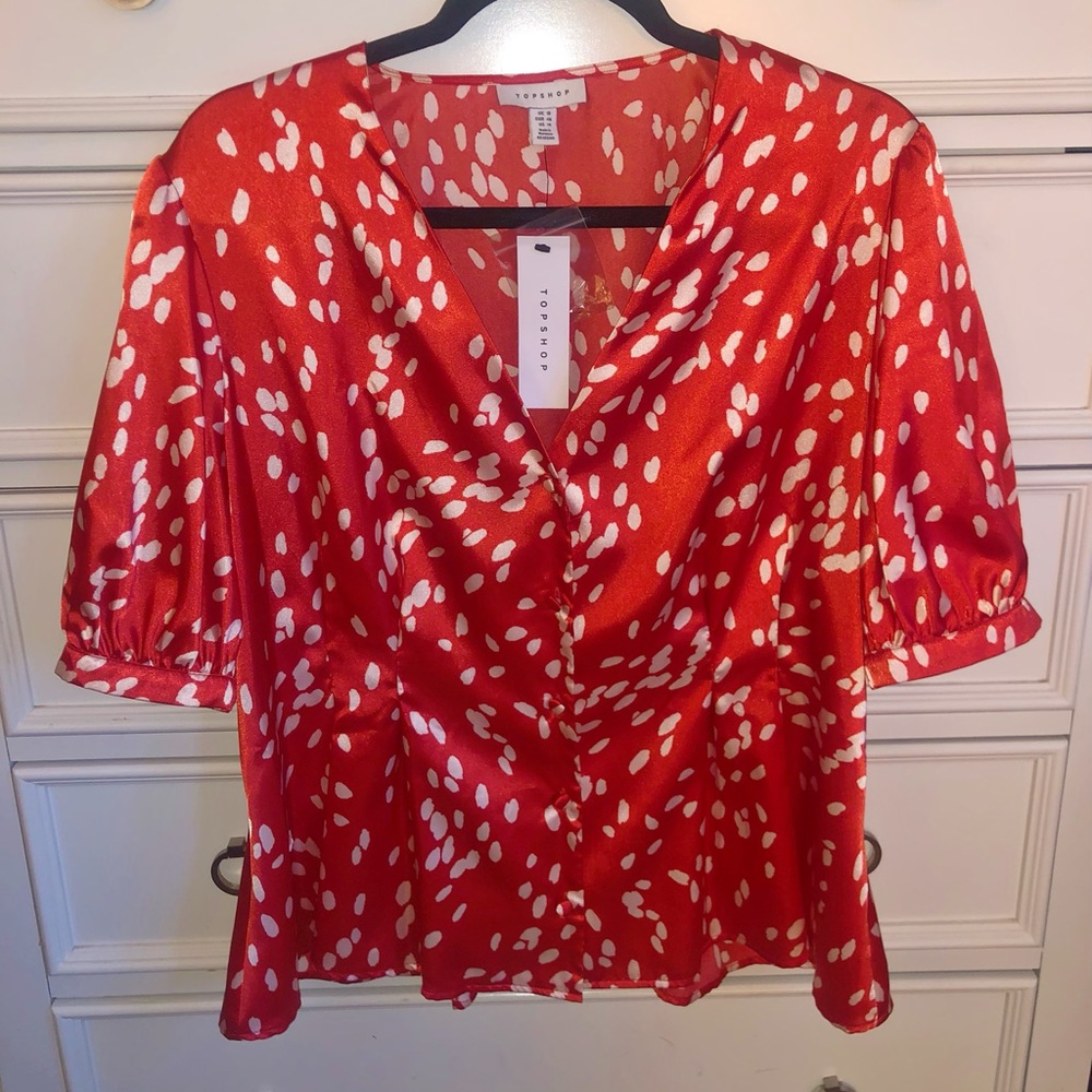 Topshop satin blouse